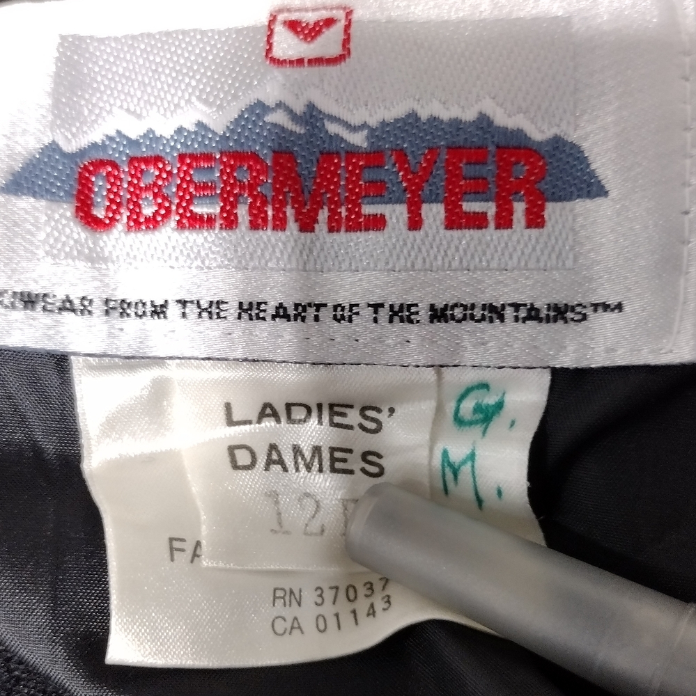 Vintage Obermeyer Wool Blend Skiing Pants Women's 12 Black Sporty Outdoor Retro - Picture 8 of 9